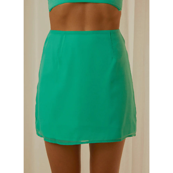 Peppermayo Dresses & Skirts - Peppermayo Jade Green Hazel High Waist Mini Skirt